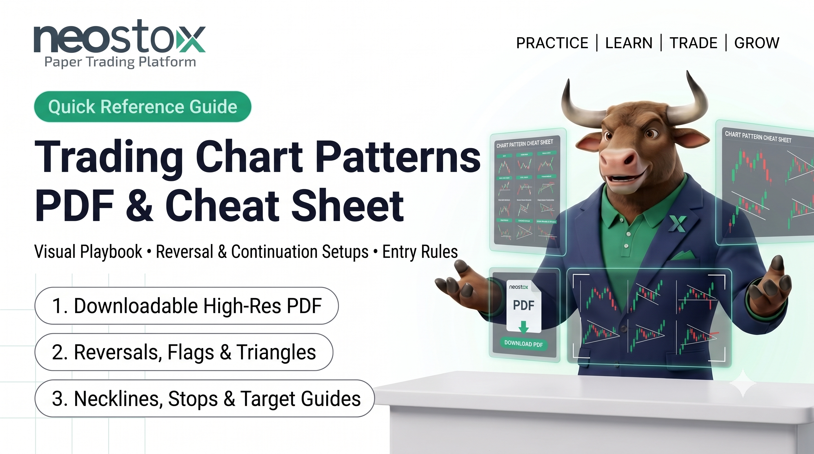 Trading Chart Patterns PDF & Cheat Sheet: Printable Quick Reference