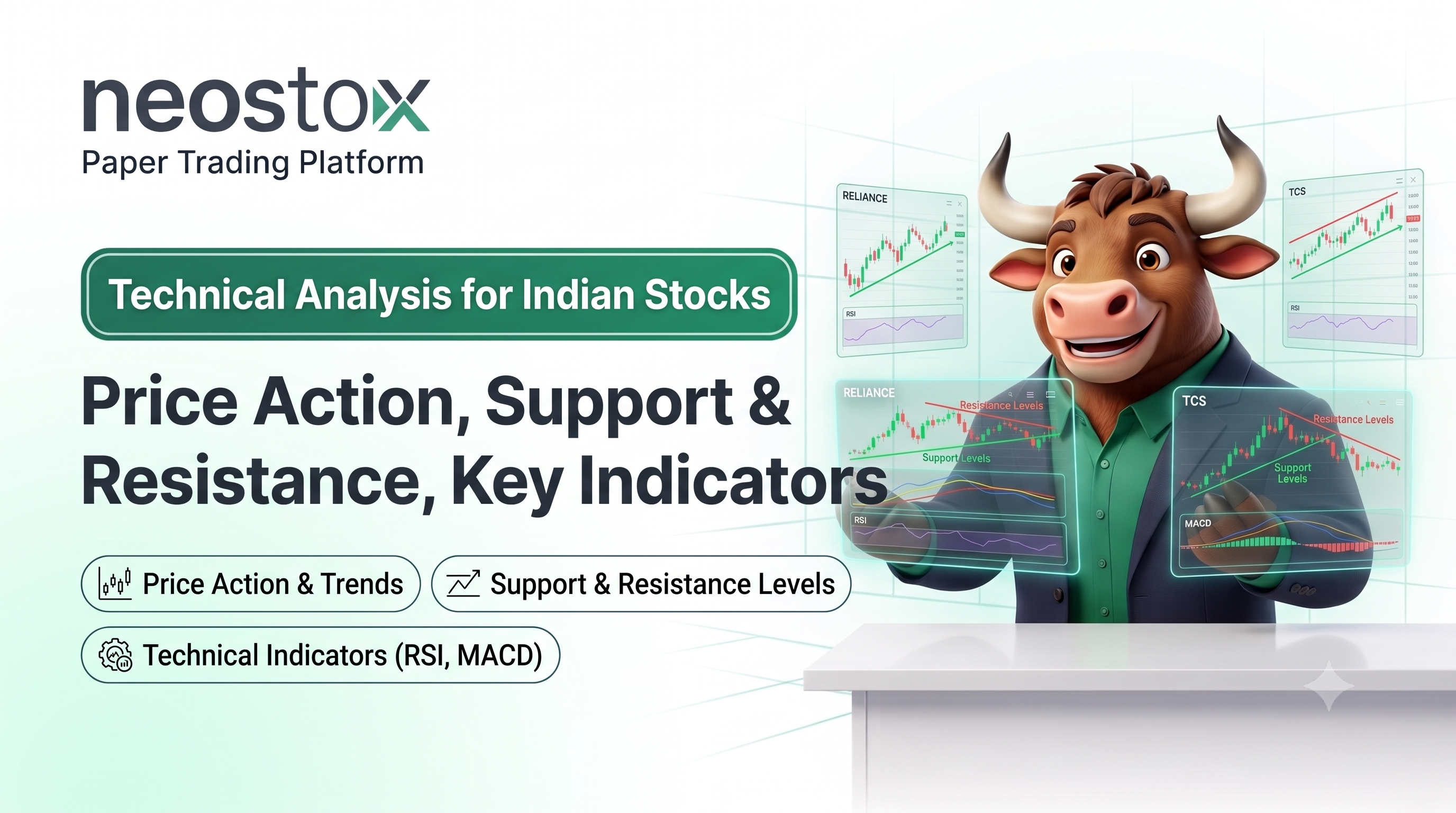 Technical Analysis for Indian Stocks: Price Action, Indicators, Support and Resistance