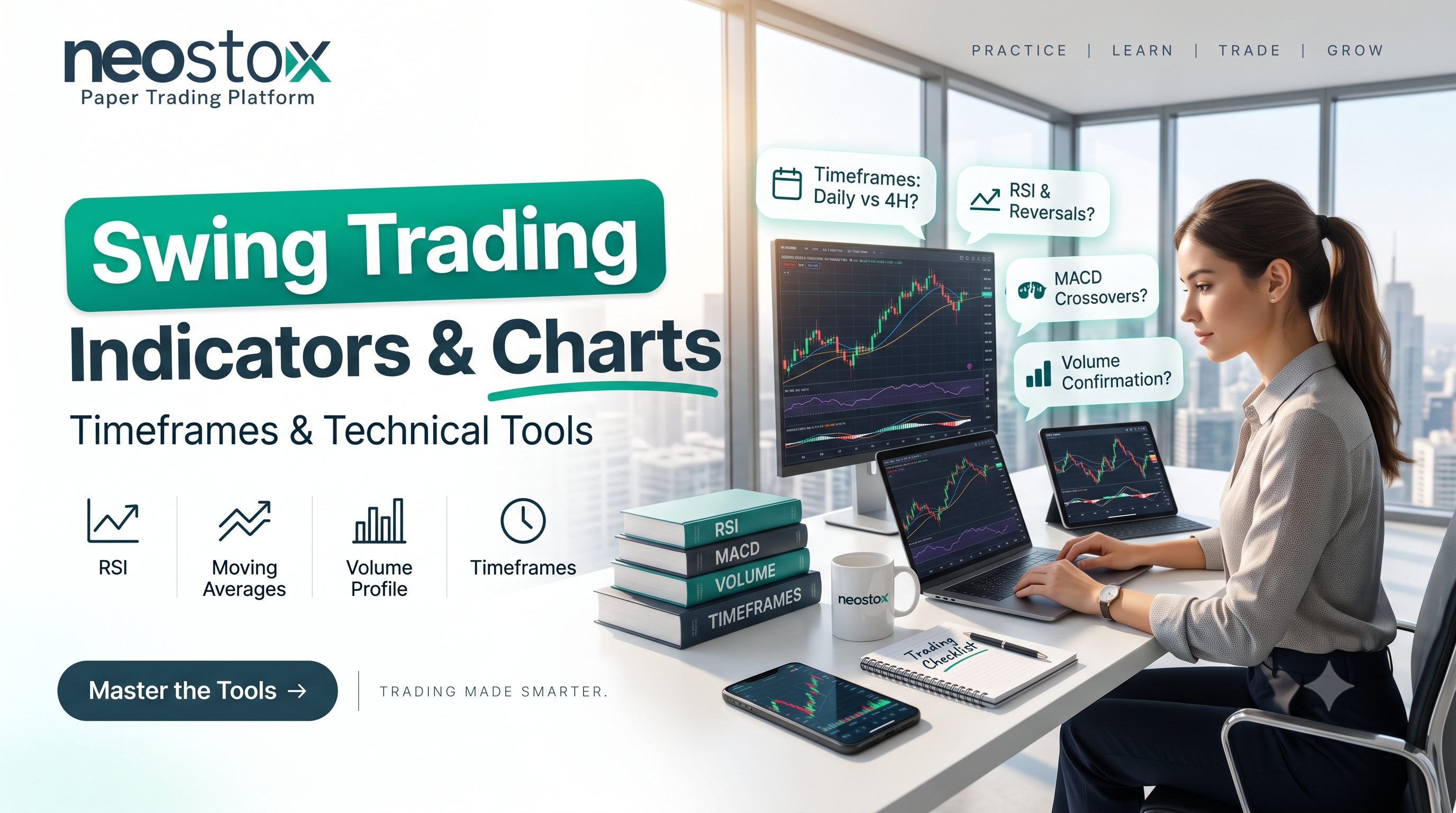 Swing Trading Indicators, Charts and Timeframes: What Each Tool Actually Measures