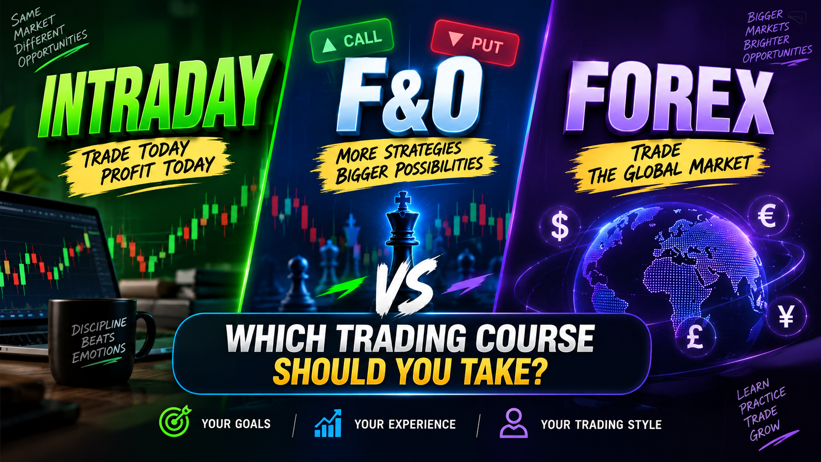 Intraday vs F&O vs Forex: Which Trading Course Should You Take?