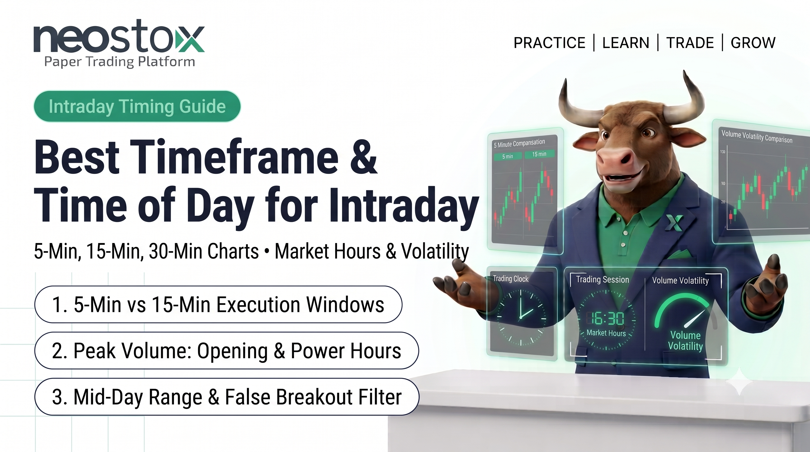 What Is the Best Timeframe and Time of Day for Intraday Trading? 5-Min, 15-Min, 30-Min Charts and Trading Hours