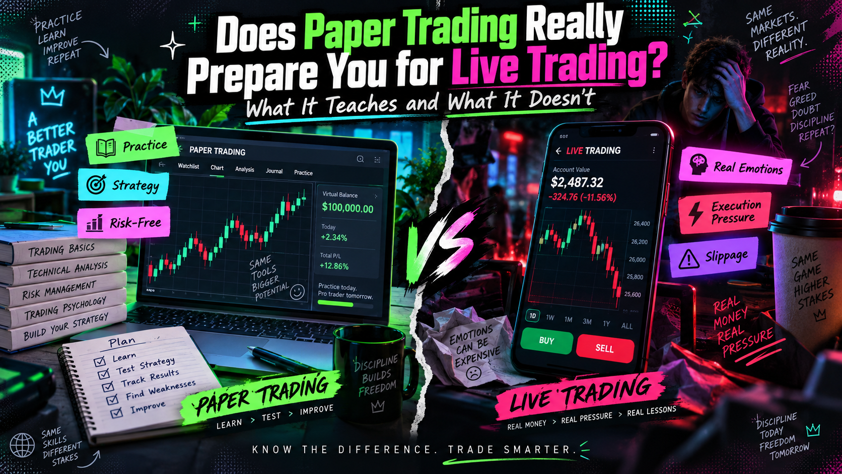 Does Paper Trading Really Prepare You for Live Trading? What It Teaches and What It Doesn't