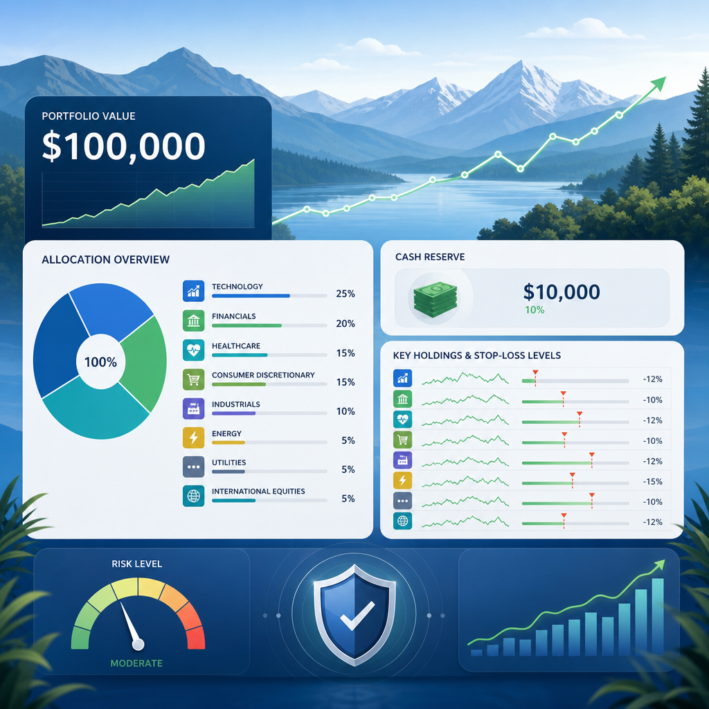 I Have $100,000 in Virtual Money. How Should I Practise Diversification and Risk Management?